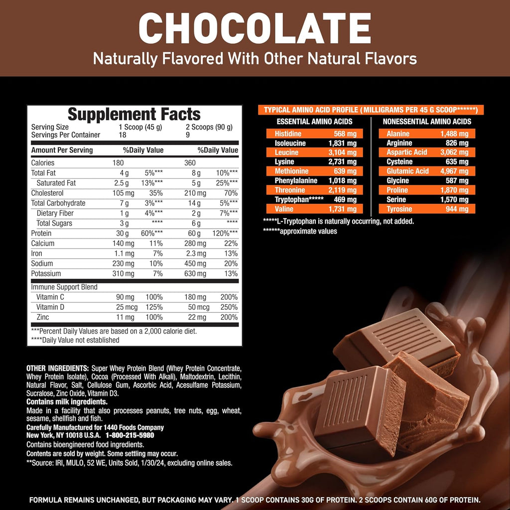 Body Fortress 100% Whey Premium Protein Powder Chocolate 1.78lbs (810g) 2Pack! Total 3.56 lbs