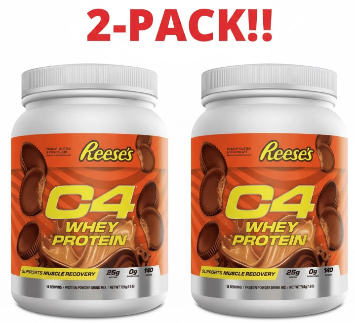 C4 Whey Protein Powder  Reese's Peanut Butter Cup 25g Protein | 36 Total Servings