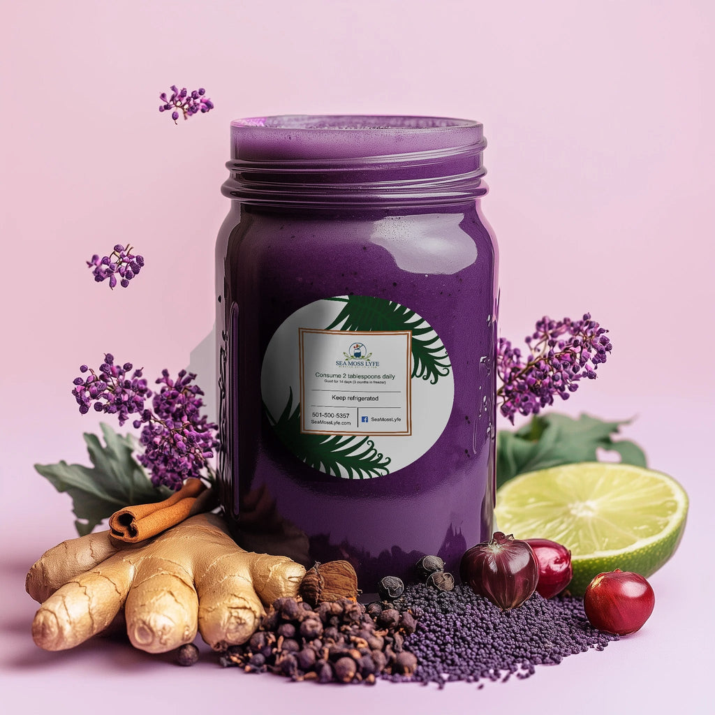 Elderberry Fusion Sea Moss Gel   16oz