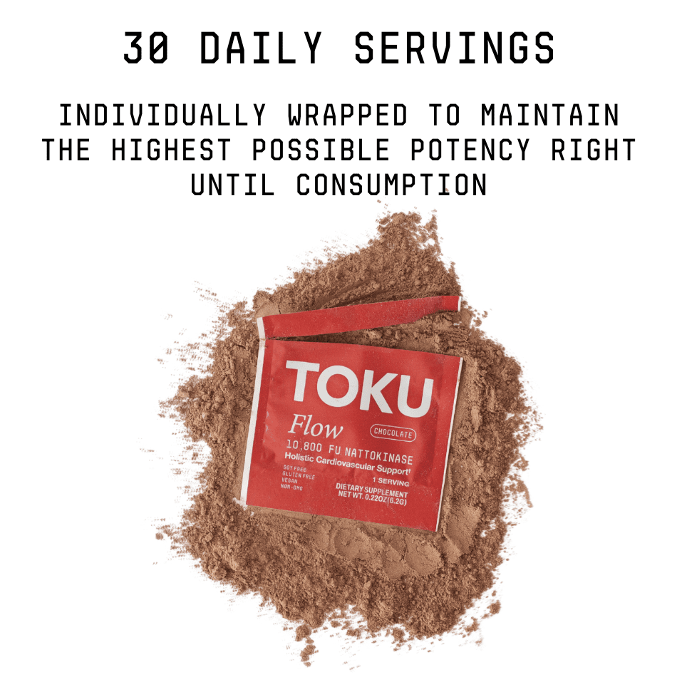 Toku Flow 10,800 FU Nattokinase Supplement | Soy Free Powder